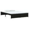 vidaXL Bed Frame without Mattress Black Solid Wood 140x190 cm