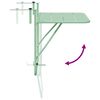 vidaXL Hanging Balcony Table Mint green 60 x 39 x 65 cm Steel