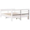 vidaXL Bed Frame without Mattress White 120x190 cm Small Double Solid Wood Pine