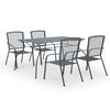 vidaXL 5 Piece Garden Dining Set Steel Anthracite