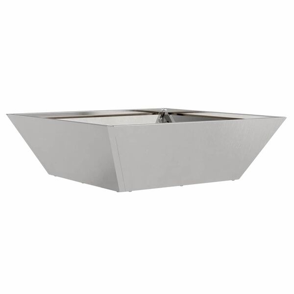 vidaXL Garden Planter Silver 50 x 50 x 15 cm Stainless Steel
