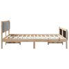 vidaXL Bed frame Brown and light grey 150 x 200 cm Solid pine wood