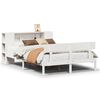 vidaXL Bookcase Bed without Mattress White 150x200 cm King Size Solid Wood Pine