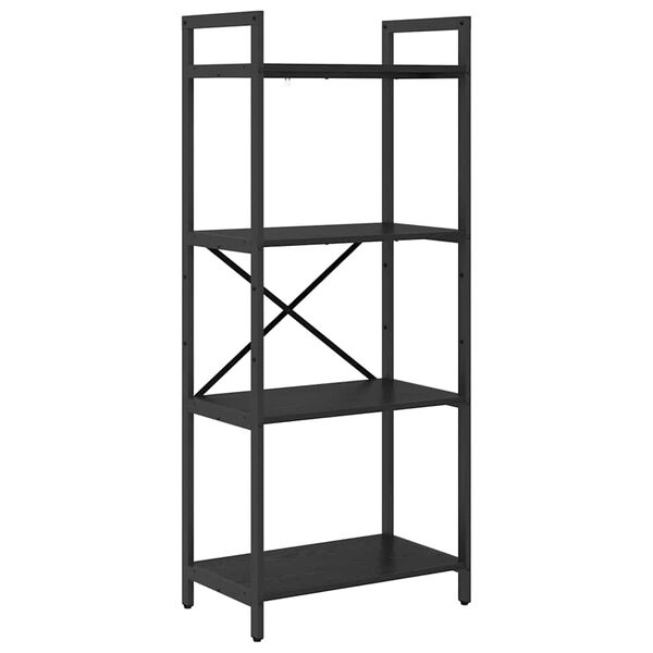 vidaXL Bookshelf Black Oak 56 x 34 x 133.5 cm Engineered Wood