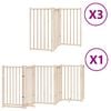 vidaXL Dog Gate with Door Foldable 15 Panels 750 cm Poplar Wood