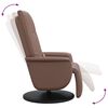 vidaXL Massage Recliner Chair with Footrest Brown Faux Leather