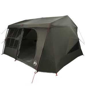 vidaXL Family Tent with Rainfly Water-resistant 9-Person Army Green