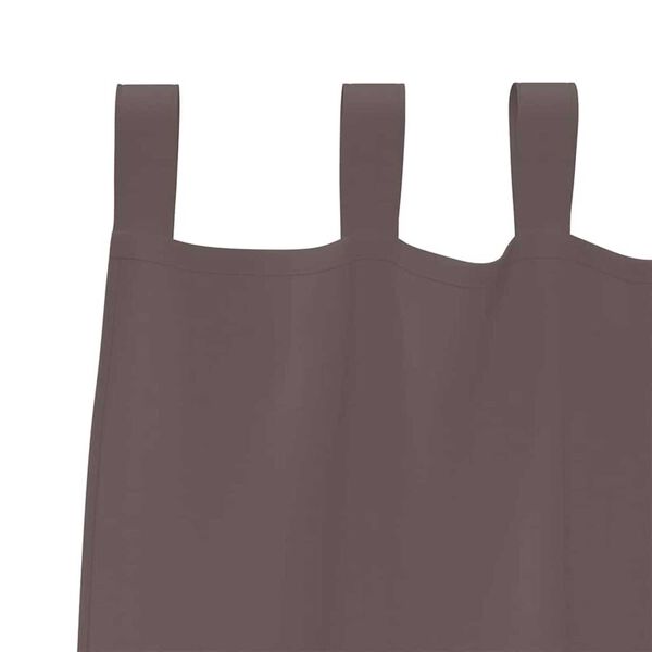 vidaXL Blackout Curtains with Rings 2 pcs Dark Brown 175 x 140 cm