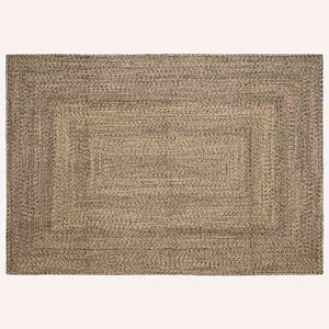 vidaXL Area Rug Natural and Black 160 x 230 cm Jute