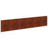 vidaXL Lawn Edging 10 pcs 100 x 22 cm Steel Rusty