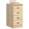 vidaXL Garage Storage Cabinet Sonoma Oak 40x51x85 cm Solid Wood Pine