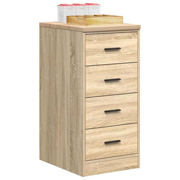 vidaXL Garage Storage Cabinet Sonoma Oak 40x51x85 cm Solid Wood Pine
