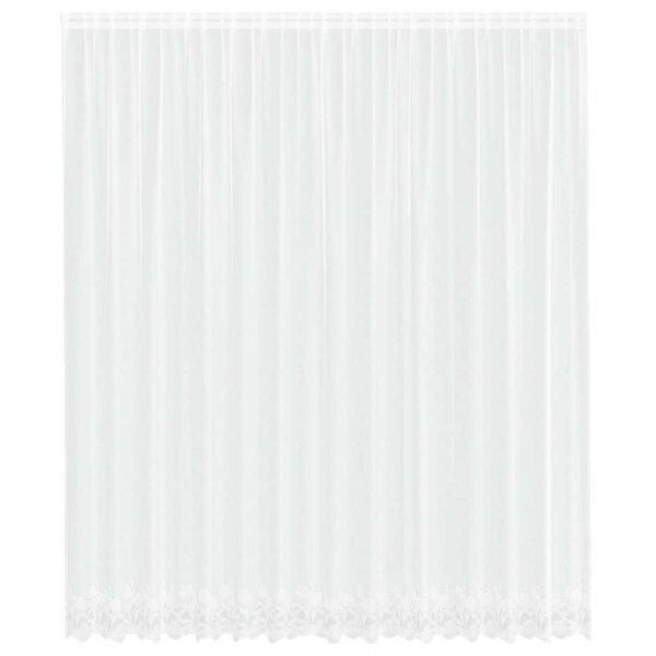 vidaXL Lace Curtain with Curtains Floral White 260 x 400 cm Polyester