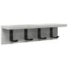 vidaXL Wall-Mounted Coat Rack Wall-Mounted Concrete Grey