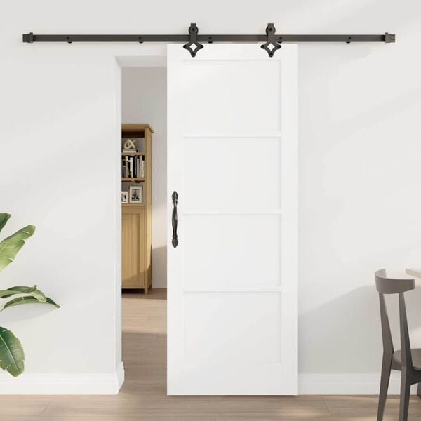 vidaXL Sliding Door ORKDAL White 73.5 x 198.5 cm Solid Pine Wood