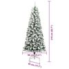 vidaXL Artificial Hinged Christmas Tree Green and White 210 cm