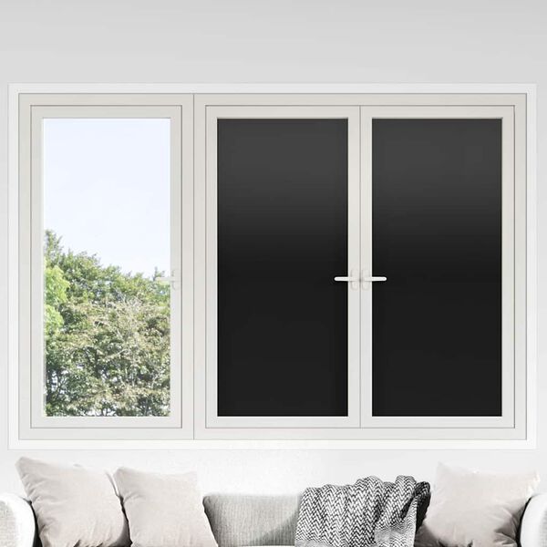 vidaXL Static Window Film Black 60 x 500 cm PVC