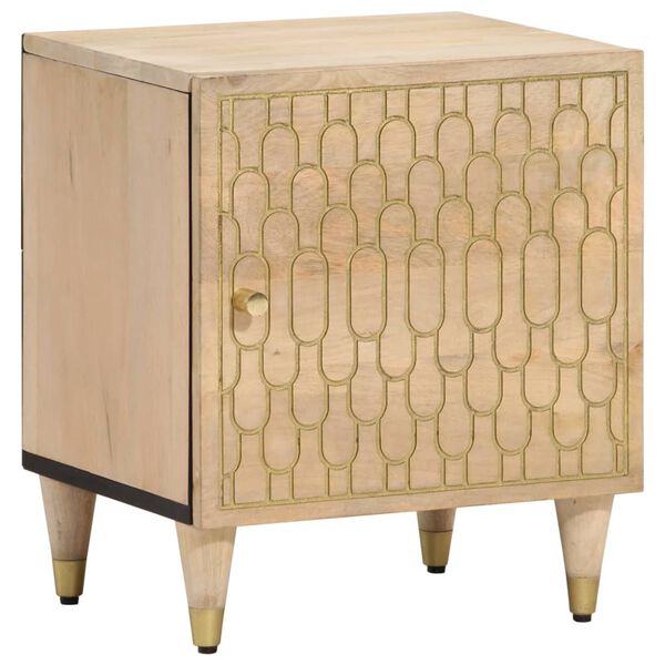 vidaXL Bedside Cabinet 40x33x46 cm Solid Wood Mango