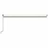 vidaXL Manual Retractable Awning with LED 500x300 cm Cream