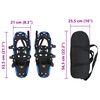 vidaXL 3 in 1 Snowshoes Blue and Black 21 inches Aluminum and HDPE