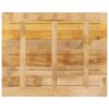 vidaXL Table Top 90x80x2.5 cm Rectangular Solid Wood Rough Mango