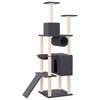 vidaXL Cat Tree with Sisal Scratching Posts Dark Grey 168 cm