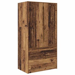 vidaXL Wardrobe with Door Old Wood 79.5 x 49 x 156 cm Engineered Wood