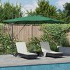 vidaXL Parasol Green 286 x 285 x 270 cm Aluminium