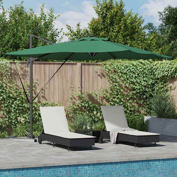 vidaXL Parasol Green 286 x 285 x 270 cm Aluminium