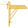 vidaXL Hanging Balcony Table Mustard 60 x 39 x 65 cm Steel