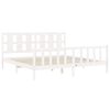 vidaXL Bed Frame without Mattress White 200x200 cm Solid Wood Pine