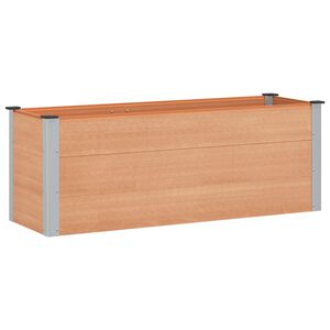 vidaXL Garden Raised Bed Brown 150 x 50 x 54 cm WPC and Aluminium