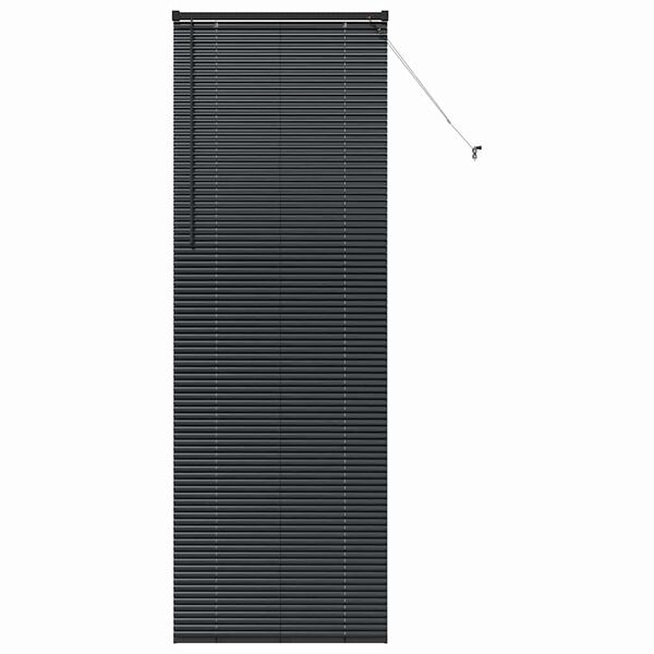 vidaXL Venetian Blinds Height Adjustable Black 220 x 80 cm Aluminium