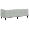 vidaXL Corner Bed Frame with Headboard Light Grey 80 x 200 cm Velvet
