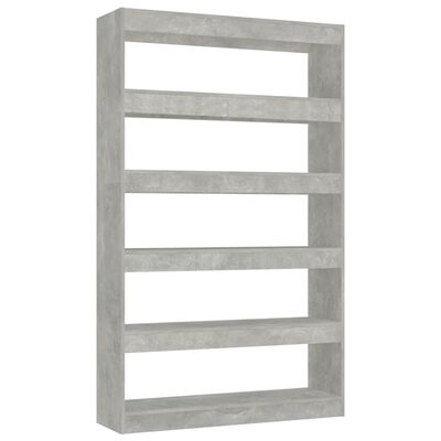 vidaXL Book Cabinet/Room Divider Concrete Grey 100x30x166 cm