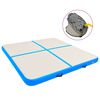 vidaXL Inflatable Gymnastics Mat with Pump 200x200x20 cm PVC Blue