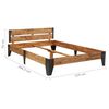 vidaXL Bed Frame without Mattress with Brushed Finish 120x200cm
