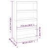 vidaXL Book Cabinet/Room Divider White 80x30x135.5 cm Solid Wood Pine