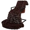 vidaXL Faux Rabbit Fur Blanket 4 pcs Camel 130 x 150 cm Polyester