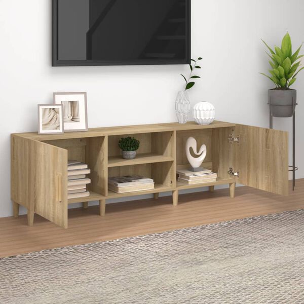 vidaXL TV Cabinet Sonoma Oak 150x30x50 cm Engineered Wood