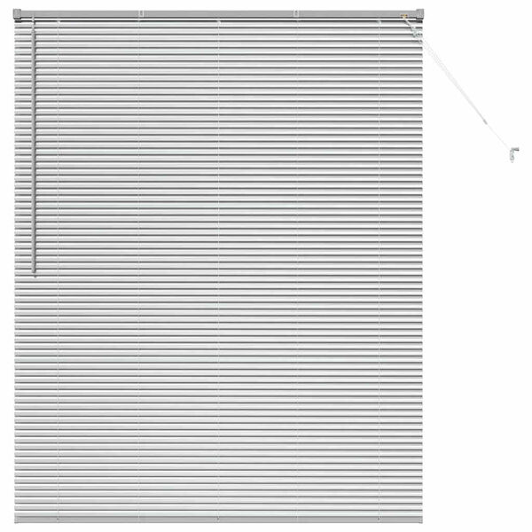 vidaXL Window Blind with Curtains Manual Silver Aluminium