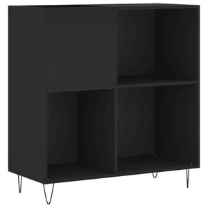 vidaXL Record Cabinet Black 84.5x38x89 cm Engineered Wood