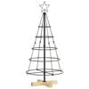 vidaXL Christmas Cone Tree with Stand Black 90 cm Steel