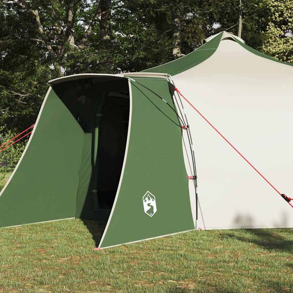 vidaXL Tipi Tent with Roof Green and Beige 492 x 492 x 275 cm Fabric