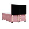 vidaXL Box Spring Bed with Mattress Pink 140x190 cm Velvet