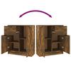 vidaXL Sideboard Smoked Oak 60x30x70 cm Engineered Wood