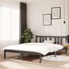vidaXL Bed Frame without Mattress Grey Solid Wood 135x190 cm Double Double