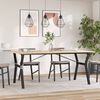 vidaXL Dining Table Y-Frame 180x90x75 cm Solid Wood Pine and Steel