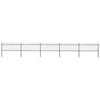 vidaXL Garden Fence with Hoop Top Steel 838x80 cm Black