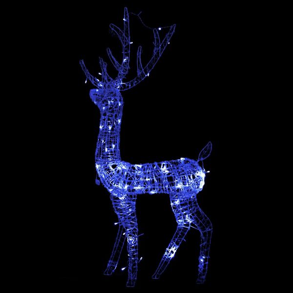 vidaXL Acrylic Reindeer Christmas Decoration 140 LEDs 120cm Blue